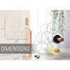 Nat & Jules Honeycomb White Iron Metal Tabletop Wine Rack - Holds 6 Bottles - 2 of 4
