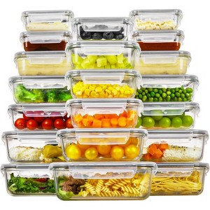 Vtopmart 20Pack Glass Food Storage Containers, Airtight Lunch Containers Boxes with Snap Locking Lids, for Microwave, Oven, Freezer and Dishwasher - 1 of 4