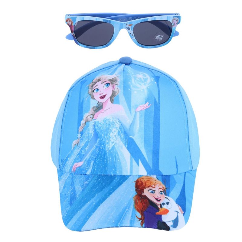 Textiel Trade Girls Frozen Baseball Cap with Sunglasses Set, 1 of 7