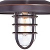 John Timberland Marlowe Rustic Industrial Farmhouse Outdoor Wall Light Fixture Painted Bronze Cage 16 3/4" Clear Glass for Post Exterior Barn Deck - image 3 of 4