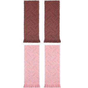REGALWOVEN 4 Pcs Cotton Soft Absorbent Jacquard Pattern Boho Decorative Hand Towel 13" x 29" - 1 of 4