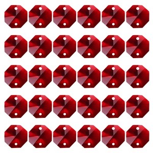 Unique Bargains Crystal Pendants Octagon Beads for DIY Lamp Arts Crafts Decoration 60 Pcs - 1 of 4
