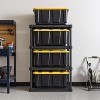 IRIS USA 27Gal/108Qt Large All-Weather Heavy-Duty Stackable Storage Plastic Bin Tote Container with Quick Snap Lid - 4 of 4