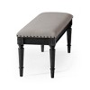 Maven Lane Elizabeth Classical Fabric Wooden Bench - 3 of 4
