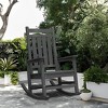 Hyleory HDPE Modern Resin Outdoor Rocking Chair, Patio Adirondack Chair for All Seasons - 2 of 4