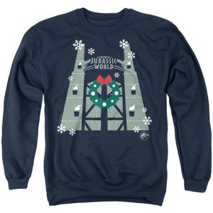 Men's Jurassic World Jurassic Christmas Crewneck Sweatshirt - 1 of 4