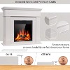 ZAFRO Electric Fireplace with Mantel Package Freestanding Fireplace Heater Corner Firebox with Log ,750-1500W,(Pearlwhite) - 3 of 4