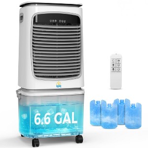 Etust 1800CFM Evaporative Air Cooler with 6.6 Gal Tank & 4 Ice Packs, Portable Swamp Cooler, 12H Timer - 1 of 4