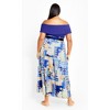 Women's Plus Size Marseille Top - ultra marine | CITY CHIC - 4 of 4