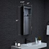 HBEZON Medicine Cabinet with Mirrors, Recess/Wall Mount Bathroom Cabinet, Adjustable Shelves, Soft-Close Hinge, Rectangular, Aluminum - 3 of 4