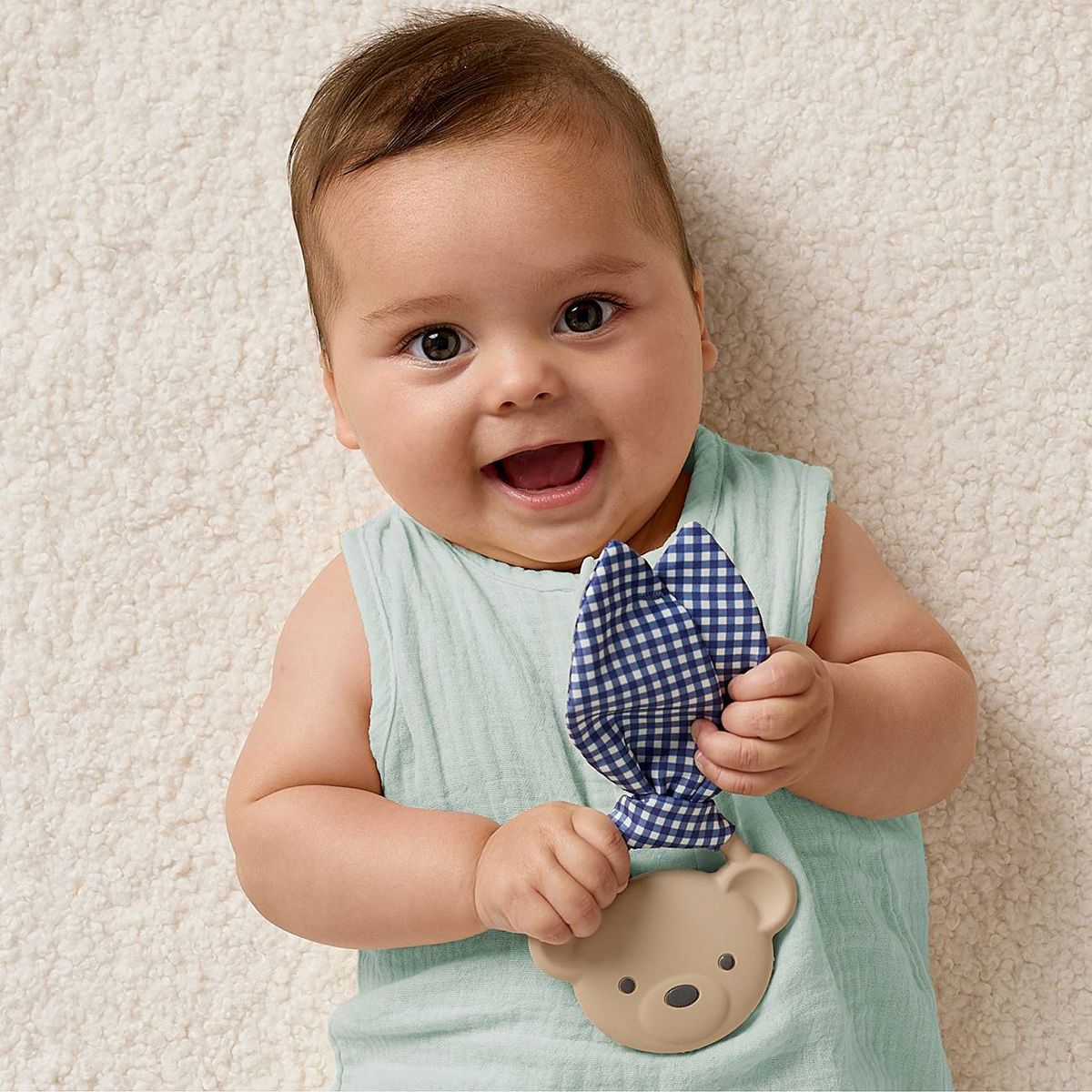 Itzy Ritzy Crinkle Crew Silicone Baby Teether with Crinkle Tie - thumbnail 2