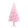 Artificial Pre-lit Christmas Tree with Ball Set Pink 47.2" PVC - 2 of 4