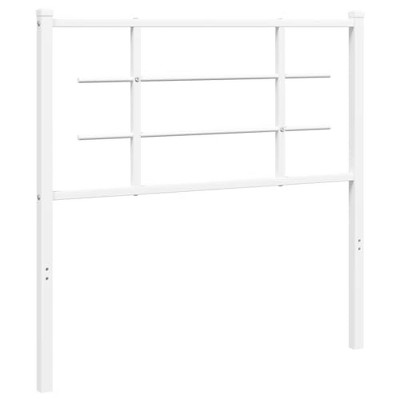 vidaXL Metal Headboard, White, 39.4"
