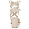 Allegra K Women's Open Toe Front Crisscross Chunky Heel Lace Ups Sandals - 4 of 4