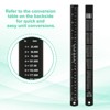 Unique Bargains Aluminum Alloy Rulers with Centimeters Millimeters Inches and Conversion Table 2 Pcs - 4 of 4