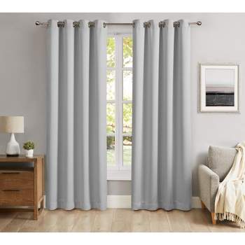 Saro Lifestyle Solid Color Design Blackout Window Curtains (Set of 2)