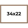 PosterPalooza | Slim Profile Gold Picture Frame - UV Acrylic, Backing Board, Hanging Hardware Included - 2 of 4