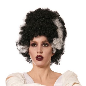Costume Culture by Franco LLC Bride of Frankenstein Adult Costume Wig | Black and White - 1 of 4