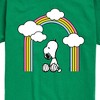 Boys' - Peanuts - Snoopy Looking Up Rainbow Short Sleeve Graphic T-Shirt - 2 of 4