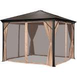 Best Choice Products 10x10ft Hardtop Gazebo, Outdoor Aluminum Canopy for Backyard, Garden w/ Side Curtains, Netting