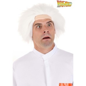 HalloweenCostumes.com One Size Fits Most  Men  Back to the Future Doc Brown Wig for Men, White - 1 of 2