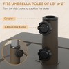 CAVINAS 3-in-1 Outdoor Umbrella Stand and Patio Side Table,Convertible Coffee Table with Wheels,Outdoor End Table with Drainage Holes - 4 of 4