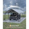 Heavy-Duty Metal Carport for All-Weather Protection. Fits Full-Size Pickups, SUVs, Boats - 3 of 4