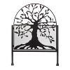 Plow & Hearth Arched Tree of Life Garden Gate | Laser-Cut Design | Metal | Black/Bronze Finish | Versatile | 36" W x 1¼"D x 36" H | Latch Closure - 2 of 4