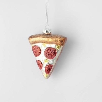Pizza Glass Christmas Tree Ornament - Wondershop™
