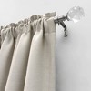 Decorative Drapery Curtain Rod with Faceted Crystal Finials Brushed Nickel - Lumi Home Furnishings - image 3 of 4