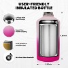 Link Active One Gallon Stainless Steel Water Bottle Triple Walled Insulated Long Lasting Cold Water Leak Proof Carrying Pouch & Accessories - 2 of 4