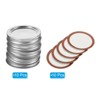 Unique Bargains Regular Mouth Iron Split-Type Leak-Proof Mason Jar Lids 10 Pcs - 3 of 4