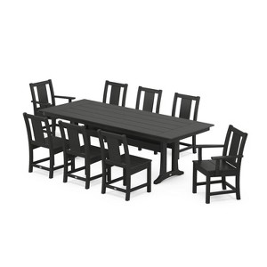 POLYWOOD 9pc Prairie Farmhouse Outdoor Patio Dining Set with Trestle Legs - 1 of 1