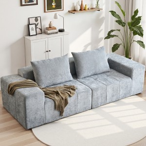 Modern 107"  Oversized Sectional Sofa Couch with Pillows for Living Room - 1 of 4