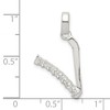Black Bow Jewelry Sterling Silver and CZ, Lauren Collection, Initial V Pendant - 4 of 4