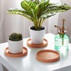 Okuna Outpost 12 Pack Small Terracotta Saucers for Flowerpots with Drainage, Round Pot Drip Trays for Indoor, Outdoor Plants, 4.5 In - 2 of 4