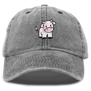 Dalix Strawberry Cow Embroidered Womens Cotton Dad Hat Baseball Cap - 1 of 4