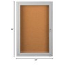 Aarco Products 36"x24" 1-Door Indoor Shatter Resistant Enclosed Bulletin Board with Natural Cork, Aluminum Frame with Lock - 4 of 4