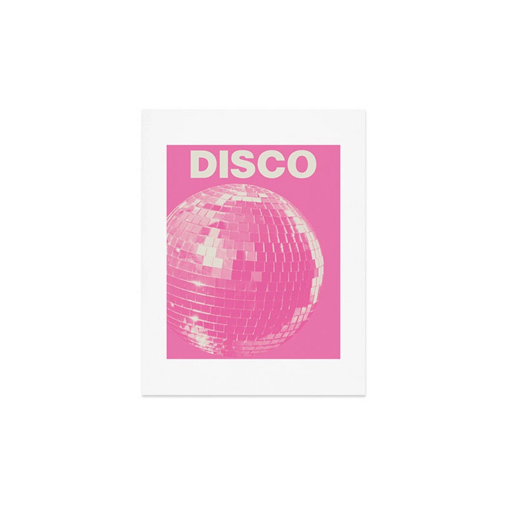 Photos - Wallpaper Deny Designs 11"x14" April Lane Art Pink Disco Ball Unframed Art Print