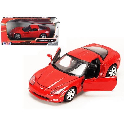 2005 Chevrolet Corvette C6 Coupe Red 1/24 Diecast Model Car by Motormax