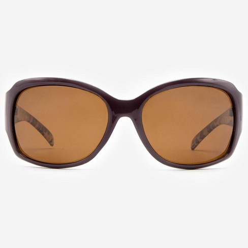 Vitenzi Classic Rectangular Jackie O Polarized Sunglasses For Women Vittoria In Burgundy Target