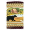 Earth Rugs Cabin Bear Oval Patch Jute Tread 20"x30" Eco-Friendly Rustic Style - 3 of 3
