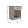 NicBex Nightstand with Bottom Storage Shelf and Drawer,Modern Bedside Table Storage Cabinrt for Bedroom,Living Room - 3 of 4