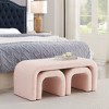 Bella Depot Set of 3 U-Shaped Ottoman Bench for Entryway, Bedroom End of Bed - 2 of 4
