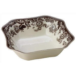Spode Woodland 9.5" Square Serving Bowl, Fine Porcelain Holiday Serveware, Oven, Microwave, Freezer, Dishwasher Safe Dish - 1 of 3