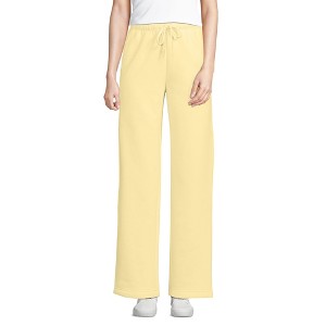 Lands' End Women's Serious Sweats High Rise Relaxed Straight Leg Pants - 1 of 3