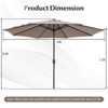 Costway 10ft Patio Umbrella Outdoor W/ 59 LBS Heavy-Duty Round Umbrella Stand - 3 of 4