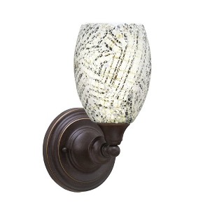 Toltec Lighting Any 1 - Light Sconce in  Dark Granite with 5" Natural Fusion Shade - 1 of 1
