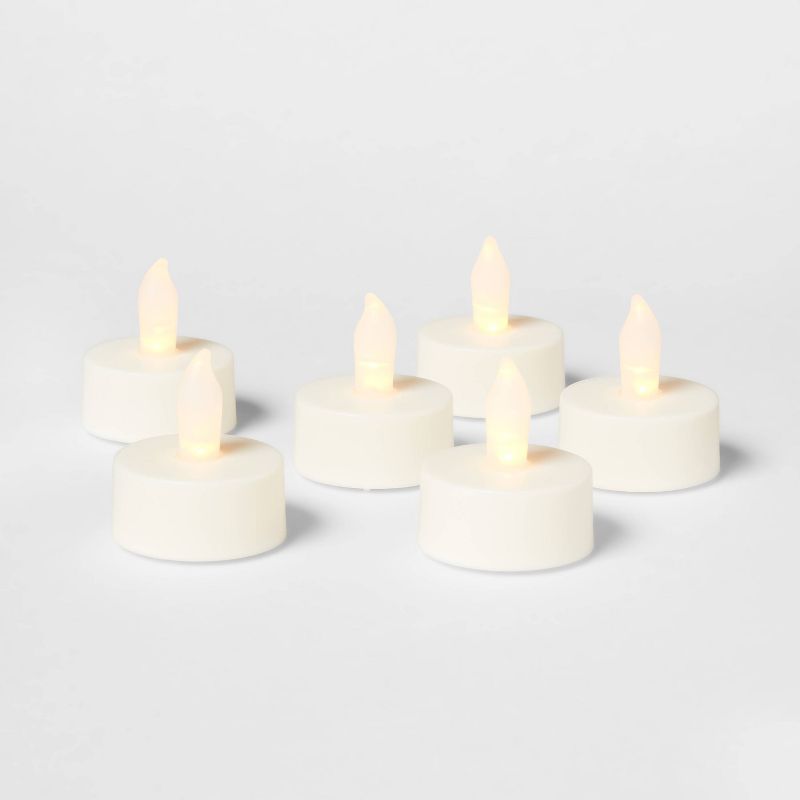 12ct Twist-Flame LED Tealight Candles (Cream) - Room Essentials&#8482;, 4 of 6