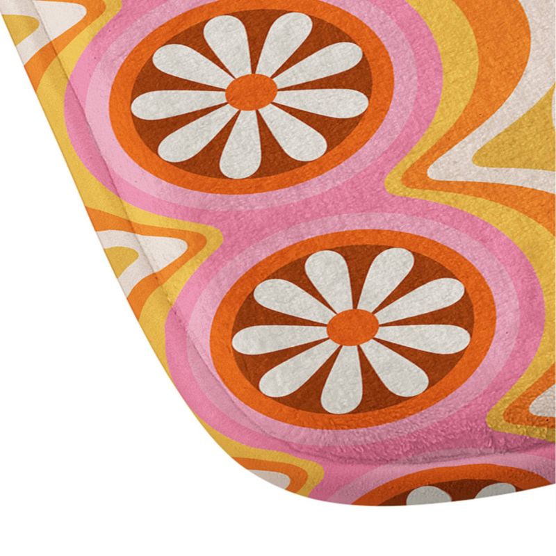 Megan Galante Wavy Daisy Memory Foam Bath Mat Orange - Deny Designs, 4 of 6